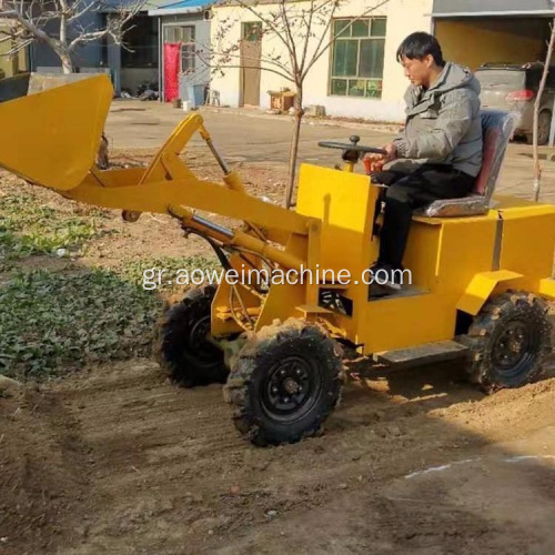 1ton Κίνα Mini Electric Wheel Loader Farm Machinery μικρών μπροστινών φορτωτών προς πώληση